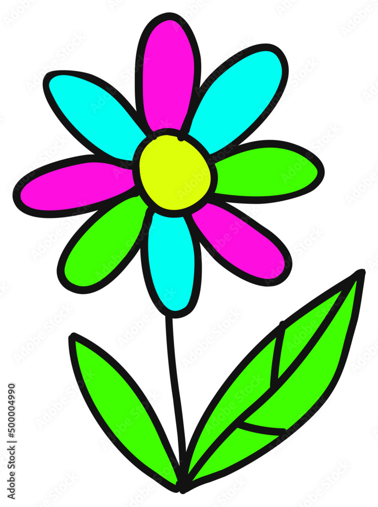 Flower with colorful petals Flower with colorful petals