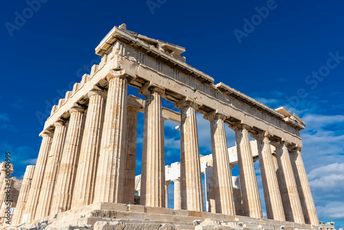 The Parthenon in the Acropolis of Athens Greece