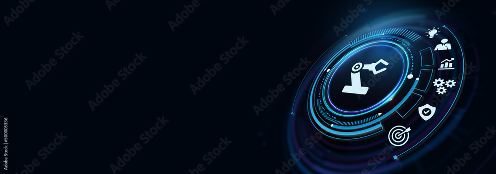 Fotografie Industrial automation technology concept
