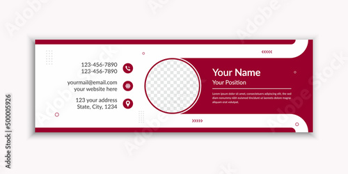 Stylish and modern email signature template layout