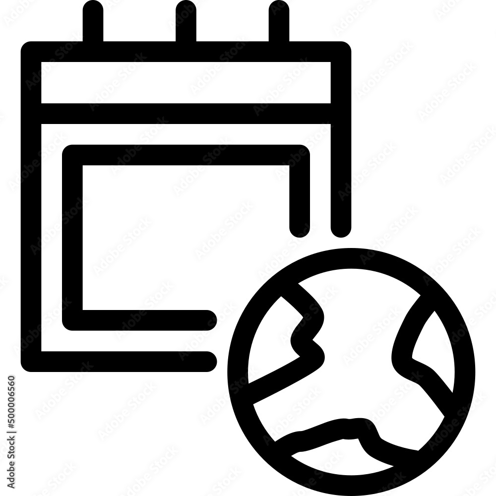 earth day line icon