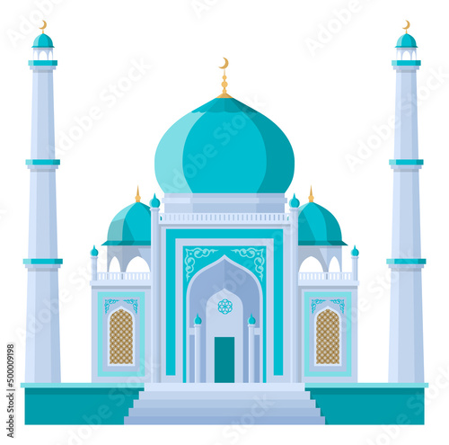 Mosque icon. Middle east building. Asian architecture