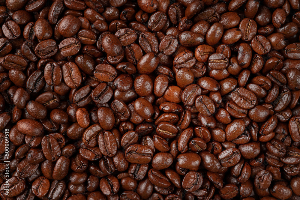 Roasted coffee beans background or texture Roasted coffee beans background or texture