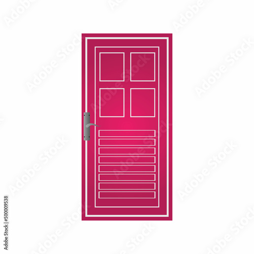 Modern doors front entrance doors house vector