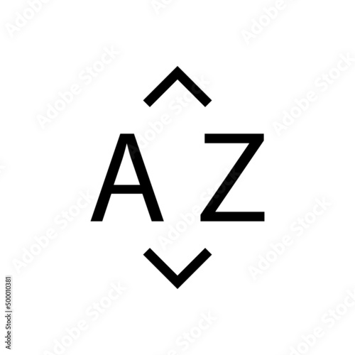 Alphabet sort simple vector icon