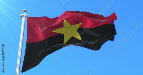 People's Movement for the Liberation of Angola Flag. Loop photo