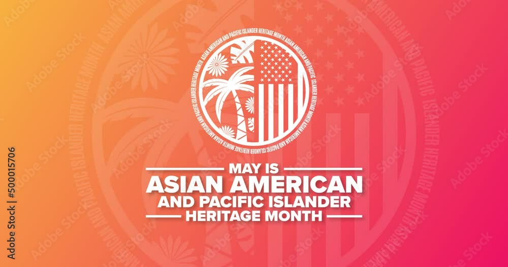May is Asian American and Pacific Islander Heritage Month. Flat holiday animation. Motion graphic design. Loop footage.