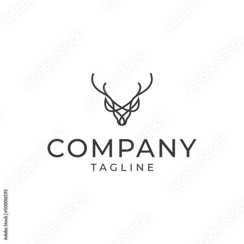 Deer logo design icon Vector illustration