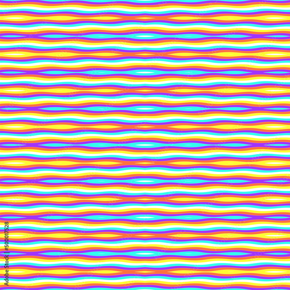 Seamless pattern with wavy horizontal lines in different colors. Vector illustration Seamless pattern with wavy horizontal lines in different colors. Vector illustration