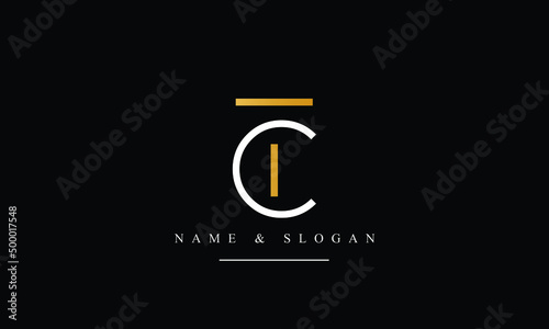 TC, CT, T, C abstract letters logo monogram