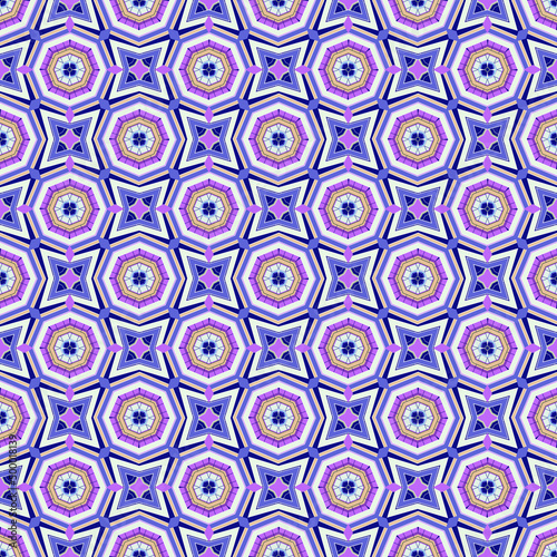 Geometric shapes create a discreet pattern against a dark background. Abstract seamless texture. Vector illustration.