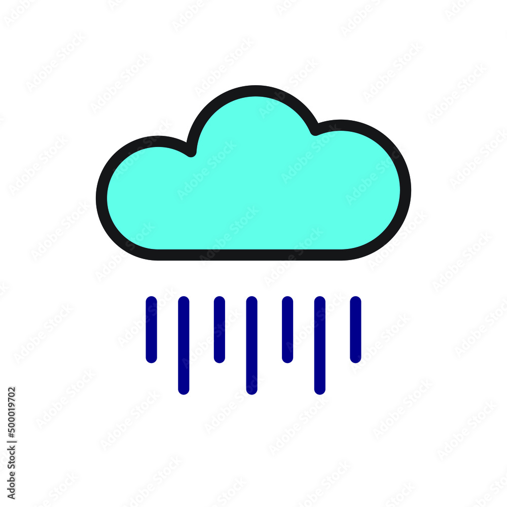Rain weather vector for icon symbol web illustration Rain weather vector for icon symbol web illustration