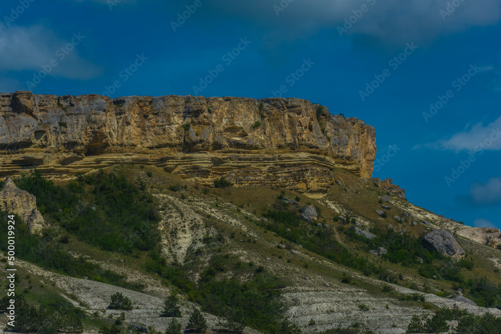 Beautiful landscape of White Rock or Belaya Scala, Rock Aq Kaya, Crimea,