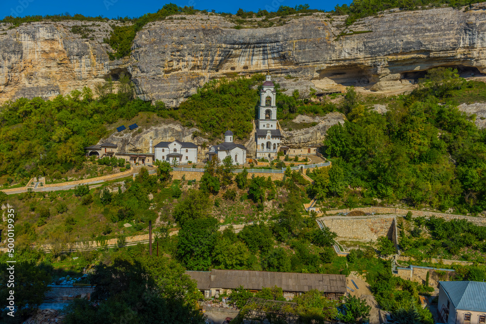 Holy Dormition male cave monastery in Bakhchisarai, Republic of Crimea, Holy Dormition male cave monastery in Bakhchisarai, Republic of Crimea,