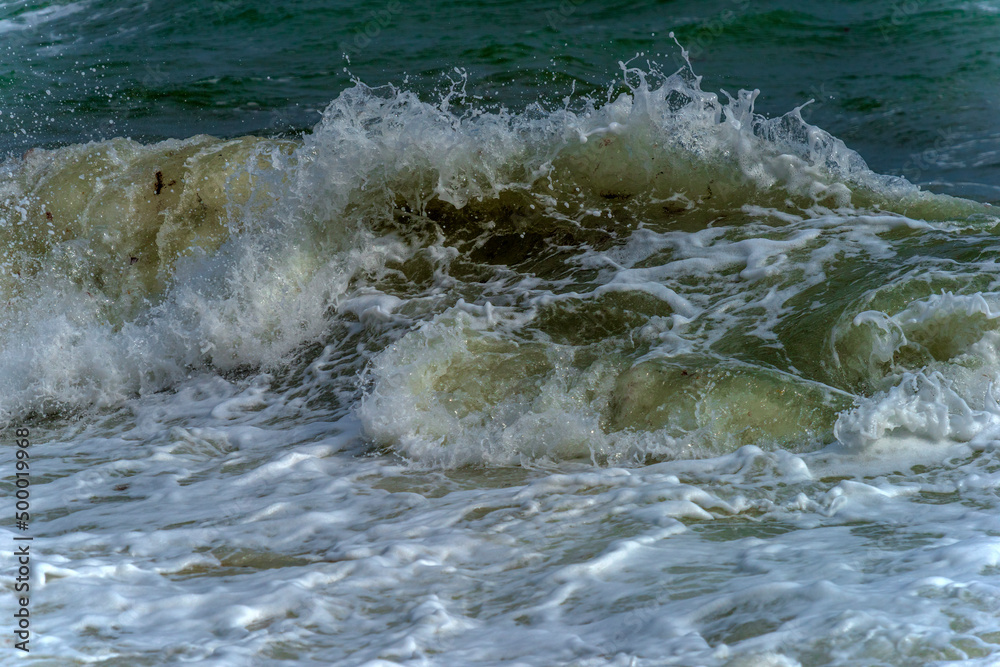 waves along the coast during a storm waves along the coast during a storm