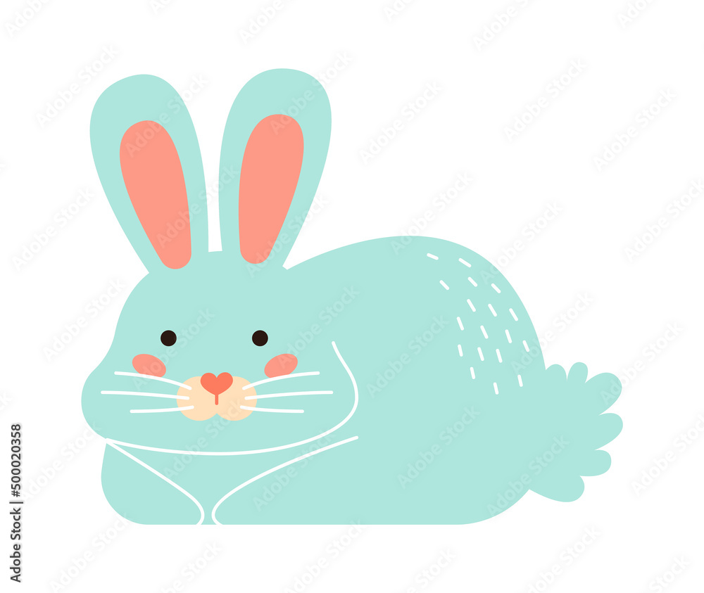 Cartoon rabbit. Farm animal. Vector illustration Cartoon rabbit. Farm animal. Vector illustration