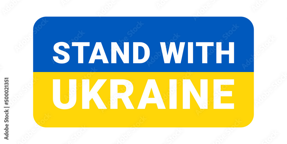 Stand with Ukraine flag. Vector illustration Stand with Ukraine flag. Vector illustration