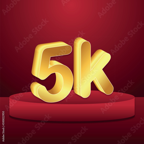 5k followers celebration social media banner	