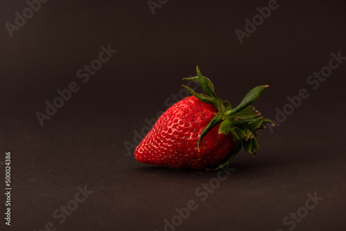 Strawberry on a black background 