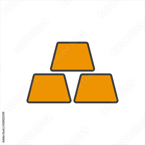 Golden vector icon on a white background