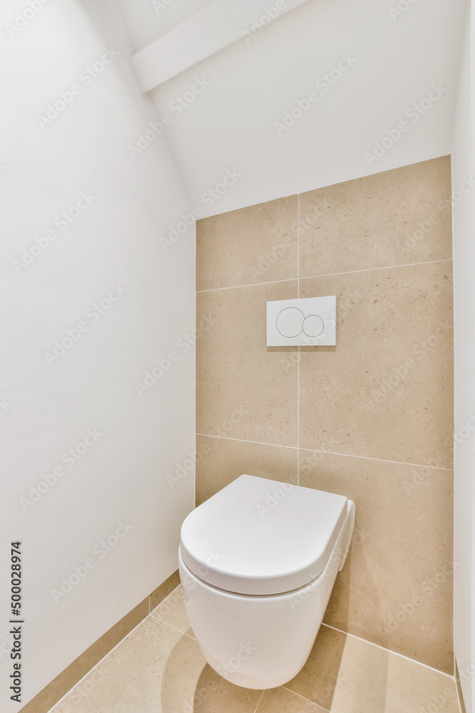 Bathroom interior with built in toilet Bathroom interior with built in toilet