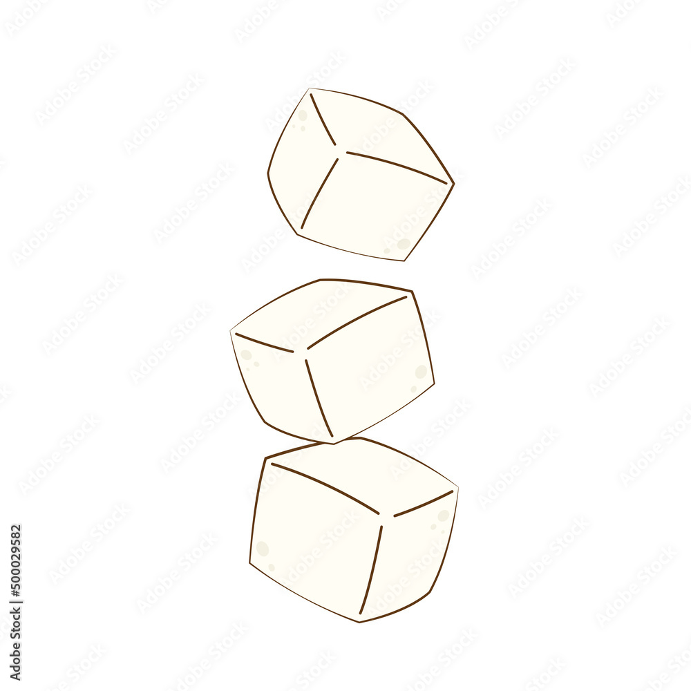 White Tofu vector. Tofu cartoon style isolated on white background. Vegetarian nutrition, healthy food. White Tofu vector. Tofu cartoon style isolated on white background. Vegetarian nutrition, healthy food.