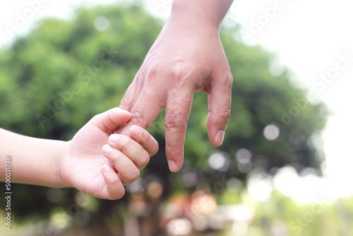 Hand focus. True love is love from family. © kamonwan