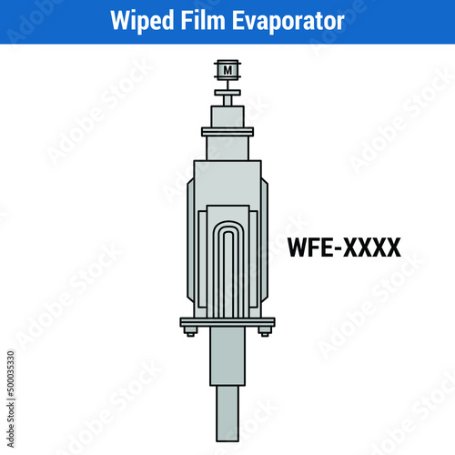 Vector Illustration for Wiped Film Evaporator