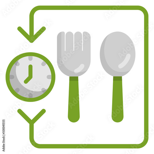 intermittens fasting flat icon. Can be used for digital product, presentation, print design and more.