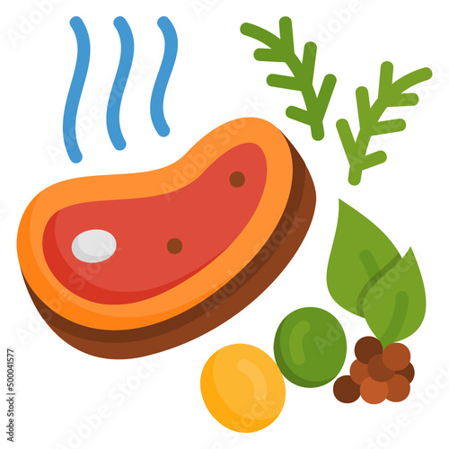 meat food protein flat icon. Can be used for digital product, presentation, print design and more.