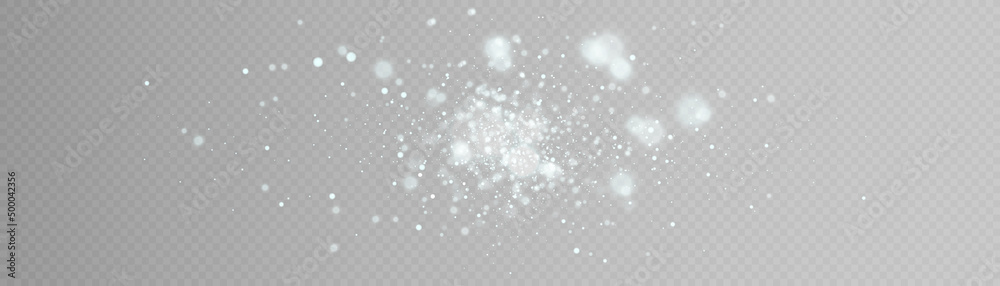 Glowing light effect with lots of shiny particles isolated on ...