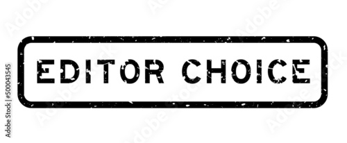 Grunge black editor choice word square rubber seal stamp on white background