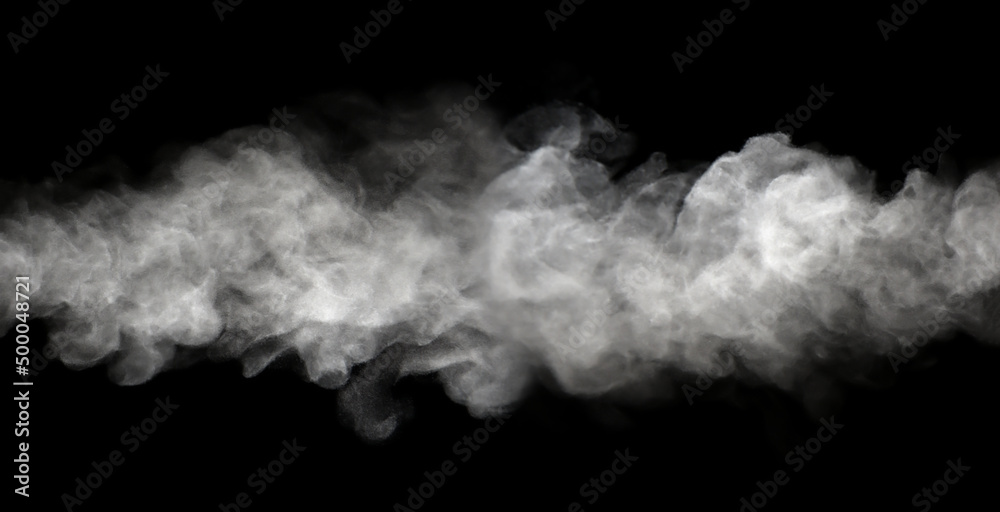smoke steam isolated black background Stock Photo | Adobe Stock