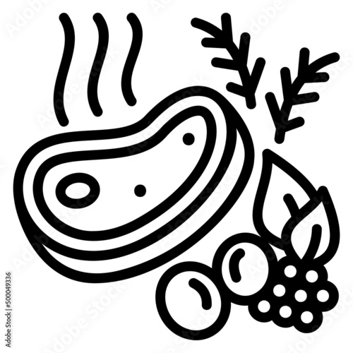 meat food protein line icon. Can be used for digital product, presentation, print design and more.
