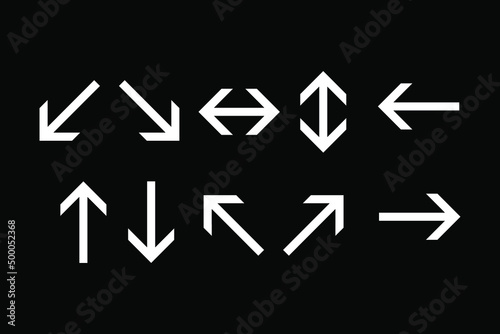 Arrow pack collection vector symbol shape icon directional shape