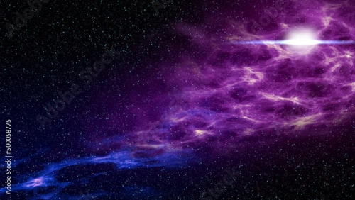 Wallpaper Mural Flying through glowing nebulae and stars - computer generated animation. of flying through glowing nebulae and stars. Seamlessly loopable animation. Torontodigital.ca