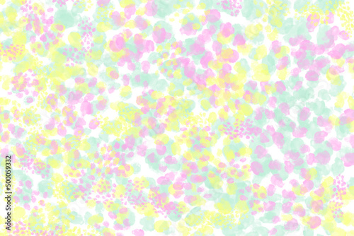 Digital art. Spring abstract background imitation  texture of strokes of paints in the style of impressionism.Pastel shades, pink, blue, yellow.Jpg image for pattern, wrapping paper, packaging design