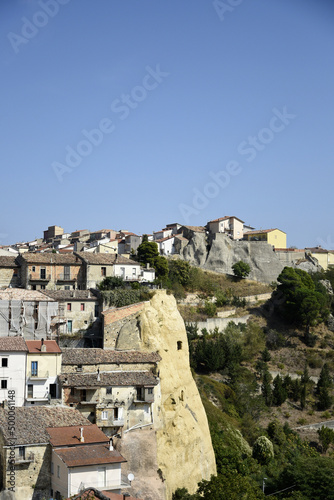 Panoramic view of Baselice village in Benevento, Italy photo