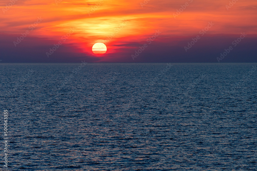 Sea Sunset over Italy