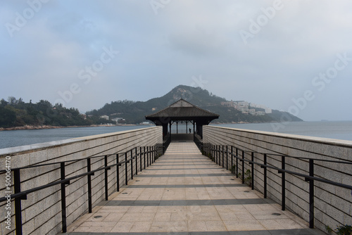 Scenic view of a walkway to Black Pier in Stanley, Hong Kong photo