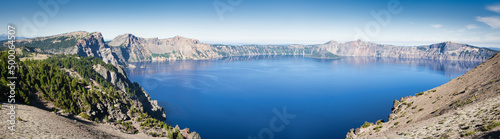 Panorama of a Crater lake in Garfield Peak Trail photo