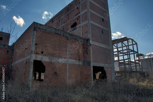 Devastated viscose factory in Serbia in the town of Loznica photo