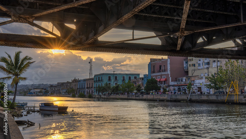 Beautiful view of the San Juan River in Matanzas, Cuba photo