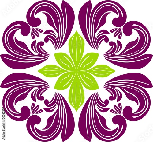 Floral pattern. wood carving pattern