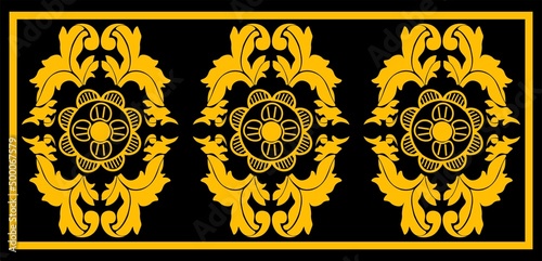 Floral pattern. wood carving pattern