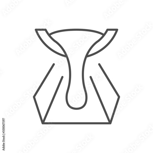 Metal casting line outline icon