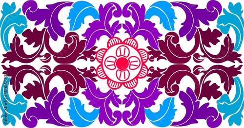 Floral pattern. wood carving pattern