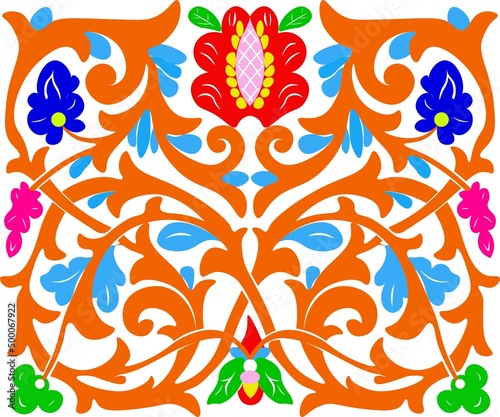 Floral pattern. wood carving pattern