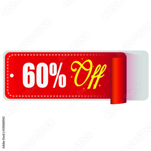 60% off discount promotion sale for your unique selling poster, banner, discount, ads