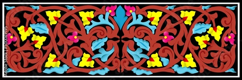 Floral pattern. wood carving pattern